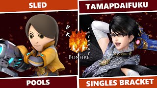 Dr Insanos Bonfire Pools  Sled Mii Gunner Vs TamaPDaifuku Bayonetta SSBU Singles [upl. by Ahsenid]