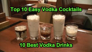 Top 10 Vodka Cocktails Easy Vodka Drinks Best Vodka Cocktail Kahlua Drink Cocktails [upl. by Ecnarrat]