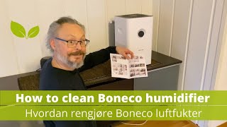 How to Clean Boneco humidifier Hvordan rengjøre Boneco luftfukter W og H [upl. by Amirak]