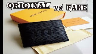 Dompet Louis Vuitton X SUPREME Black Original amp Fake [upl. by Belldas]