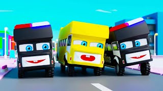 Baby Shark Bus Song  Cartoon Vehicles Fun Story  Doo Doo Doo  Nursery Rhymes amp Kids Songs [upl. by Sirama]