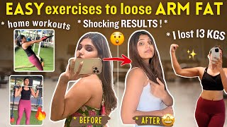 LOST 13 KGS with these EXERCISES  ARM FAT LOSS Exercises  AT HOME workouts 💪 [upl. by Ttayw546]