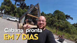 Cabana construída em 7 dias [upl. by Trilbi]