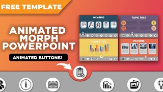 How to Make Simple Morph Animated PowerPoint  FREE TEMPLATE [upl. by Rilda]