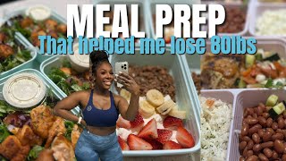 MEAL PREP FOR WEIGHT LOSS This actually helped me lose 80lbs High protein [upl. by Ihsar]