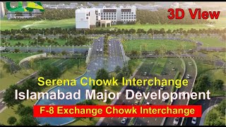 Islamabad Major Development  CDA  F8 Interchange and Serena Chowk Interchange  City Tour [upl. by Frohne]