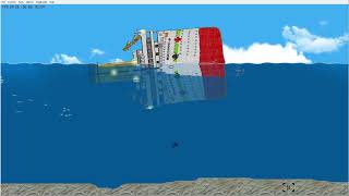 Floating Sandbox sinking HMHS Britannic front view in low deeper water [upl. by Langham]