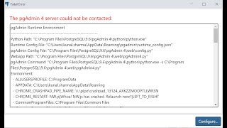 pgAdminFatalError  PostgreSQL execution error postgresql error [upl. by Evanne627]