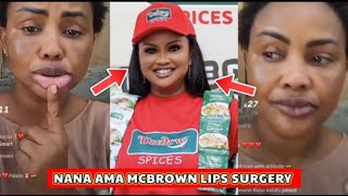 Nana Ama Mcbrown replies to lips surgery critics on TikTok live [upl. by Nywnorb]