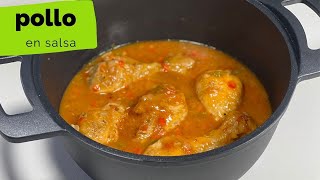 POLLO EN SALSA  Receta de la abuela fácil y barata [upl. by Entroc]