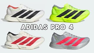 Adidas Adizero Adios Pro 4  All Colorways runningshoes running newshoes [upl. by Delora583]