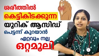 ശരീരത്തിൽ കെട്ടികിടക്കുന്ന യൂറിക് ആസിഡ് കുറക്കാൻ ഏറ്റവും നല്ല ഒറ്റമൂലി  uricacid  Arogyam [upl. by Ellehcam729]