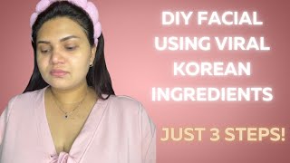 Viral Korean DIY Facial  Ann Theresa Vincent koreanfacial koreanskincare [upl. by Feetal]