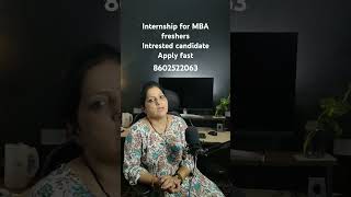 mba fresher internship interview questions  mba jobs 2024 youtubeshorts youtube viral wfh [upl. by Ressan859]