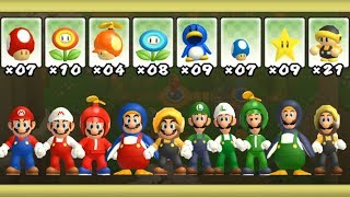 Newer Super Mario Bros Wii  All PowerUps 2 Players [upl. by Clare]