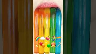 ASMR RAINBOW JELLY EMOJI FOOD 🌈☁️🍉🌈🧜‍♀️🏳️‍🌈💫🔴🟠🟡🟢🍔 무지개 젤리 이모지 먹방 sped up [upl. by Novyert]