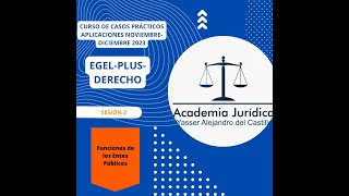 Curso de Casos Prácticos para el EGELPlusDerecho Clase 2 Funciones de los entes públicos [upl. by Mackler]