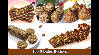 Top 5 Easy Dates Recipes in TamilNo Sugar No jaggery Iron amp Protein loaded energy snacks [upl. by Ailedo]