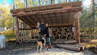 Firewood Shed for the Homestead  Spreading Gravel with the Skidsteer [upl. by Gyimah]