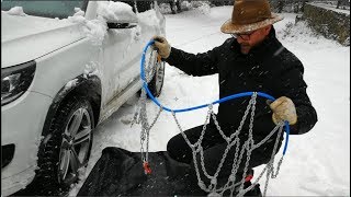 How to fit amp remove snow tire chains Thule König XG12 Pro [upl. by Race]