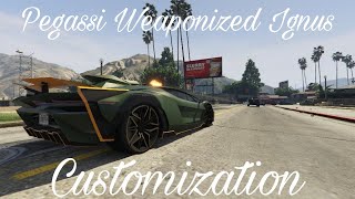 Pegassi Weaponized Ignus Armed Lamborghini Sián Customization  GTA Online Customization [upl. by Notsecnirp153]