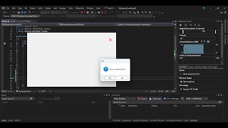 MessageBox Exit button visual studio windows form application 2022 [upl. by Annoed]