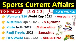 Sports Current Affairs 2023  2022 Sports CA Quick Revision  Sports 2023 Current Affairs  Sports [upl. by Erdnaid]