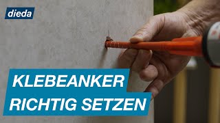 Klebeanker richtig setzen und montieren  DIEDA [upl. by Thorwald]