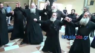 Priests from Trikala Greece Greek Dancing [upl. by Aehtrod]