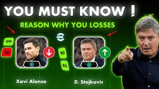 Understanding the Difference Between Dragan Stojković and Xabi Alonso in eFootball 2024 [upl. by Anairotciv]