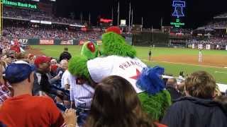 Philly Phanatic causing trouble in the stands [upl. by Enomis30]