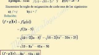 Ejemplo de composición de funciones [upl. by Ilahsiav]