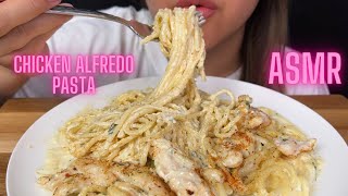 Creamy Chicken Alfredo Pasta ASMR  MUKBANG [upl. by Noirret708]