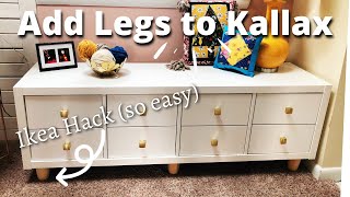 KALLAX LEG HACK  Super Easy DIY Kallax Legs  DIY Ikea HACK [upl. by Anilac]