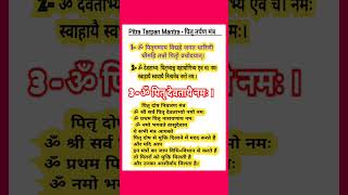 Pitra tarpan Mantra  पितृ तर्पण मंत्र short [upl. by Neelyad]