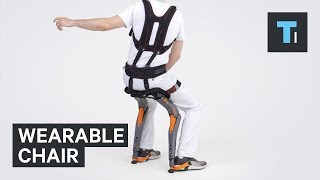 You can take a seat anywhere with this wearable chair [upl. by Aromas118]