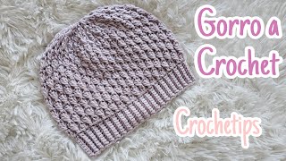 GORRO tejido a CROCHET paso a paso PARA TODAS LAS TALLAS💕 [upl. by Correna457]