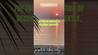 FREQUENCY MEANING  WHAT IS FREQUENCY lawofattraction [upl. by Blackington]