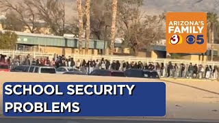 Metal detectors cause students to be late at Mohave High School [upl. by Fiora863]