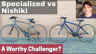 Nishiki Manitoba Hybrid BikeFull Review vs Specialized Sirrus Bicycle Challenge [upl. by Karia201]