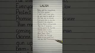 LALISA Lyrics Song by Lisa lalisa lisarap blackpink song lyrics kpop [upl. by Irac572]