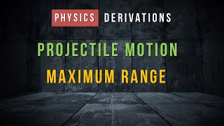 Maximum Range of a Projectile  Complimentary angle projectiles have same range [upl. by Elleneg682]