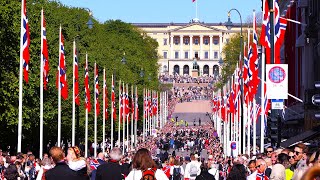 Norways Constitution Day may 17 2022 in Oslo [upl. by Auqinaj]