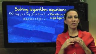 Solving Logarithmic Equations [upl. by Eleirbag]