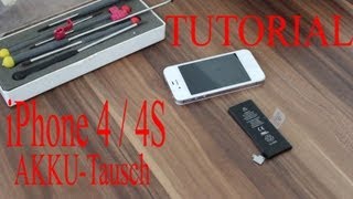 Wie tausche ich mein Akku im iPhone 4  4S Tutorial deutsch [upl. by Clarence]