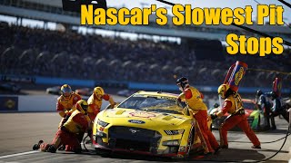 Nascars Slowest Pit Stops [upl. by Airdnek]