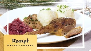 Weihnachtsgans mit PilzHackFüllung I Rezept [upl. by Dixie]