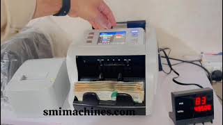 Bill cash counter with counterfeit Cash Bank Note Counting Machine For Multi Model P82 latest [upl. by Afatsum]