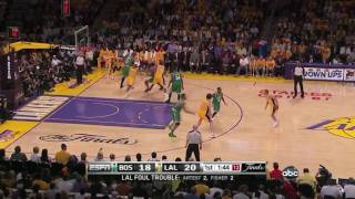 2010 NBA Finals Lakers amp Celtics Come Out Fouling In The First Quarter [upl. by Gnilhsa]