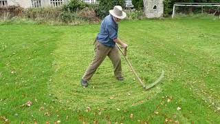 Autumn mowing lawns and meadows with a scythe [upl. by Aredna814]